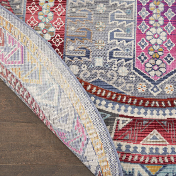 Hykkon Oldham Tufted Grey/Pink/Blue Rug & Reviews Wayfair.co.uk